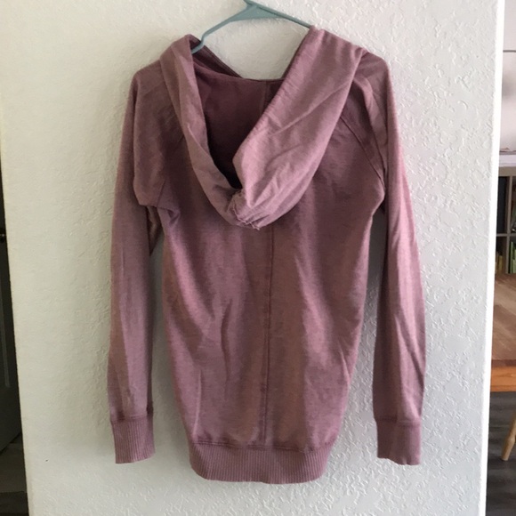 Mauve Pink Thin Hooded Sweatshirt - Picture 3 of 6